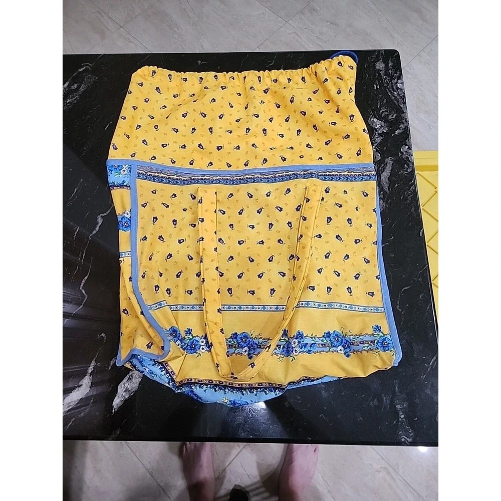 Marat Large French Provencal PVC Lined‎ Bag Yellow Floral Marat 100% Cotton